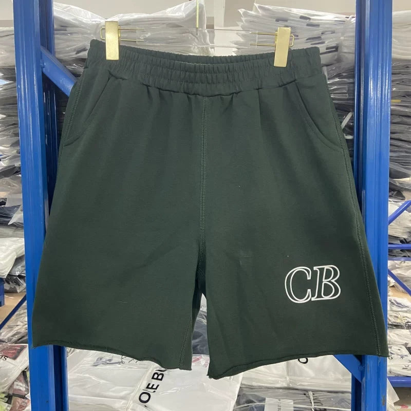 Cole Buxton Dark Green Outline CB Logo Shorts