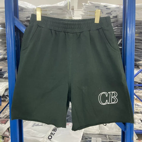 Cole Buxton Dark Green Outline CB Logo Shorts