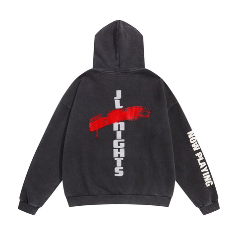 FEAR OF GOD FOG Vintage Washed Ripped Fleece‑Lined Hoodie