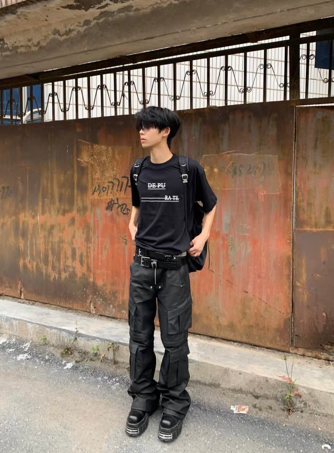 [TSAOOJ] Summer DEPURATE Heavy Cotton Clean Fit Premium Black and White Slogan Printed Short Sleeve T-shirt