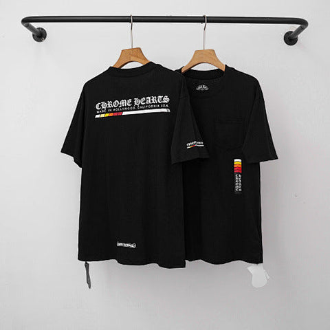Chrome Hearts Gradient Bar Script Logo T-Shirt (Black)