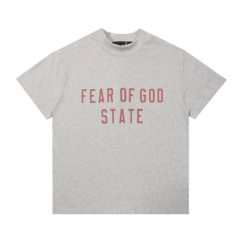 FEAR OF GOD ESSENTIALS American High‑Street Letter Print Loose Short Sleeve T‑Shirt