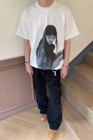 TSAOOJ \"Don't find me to borrow money\" American high street slogan short -sleeved Cleanfit heavy cotton half -sleeved T -shirt