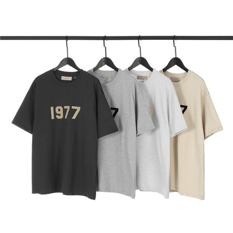 FEAR OF GOD ESSENTIALS 1977 Loose Unisex Couple Short Sleeve T‑Shirt