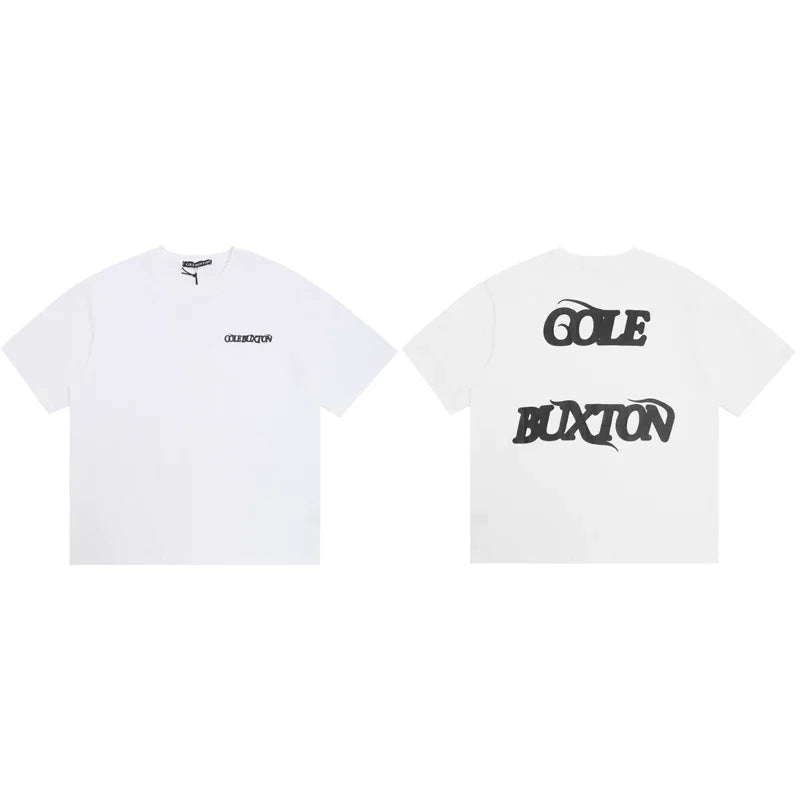 Cole Buxton White Deconstructed Split Block Logo T-Shirt