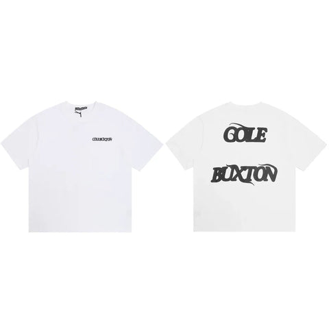 Cole Buxton White Deconstructed Split Block Logo T-Shirt