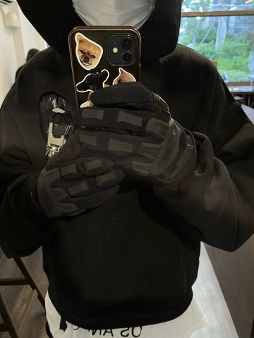 From street functional style motorcycle riding gloves Instagram internet celebrity with the same high-end concave shaped accessory