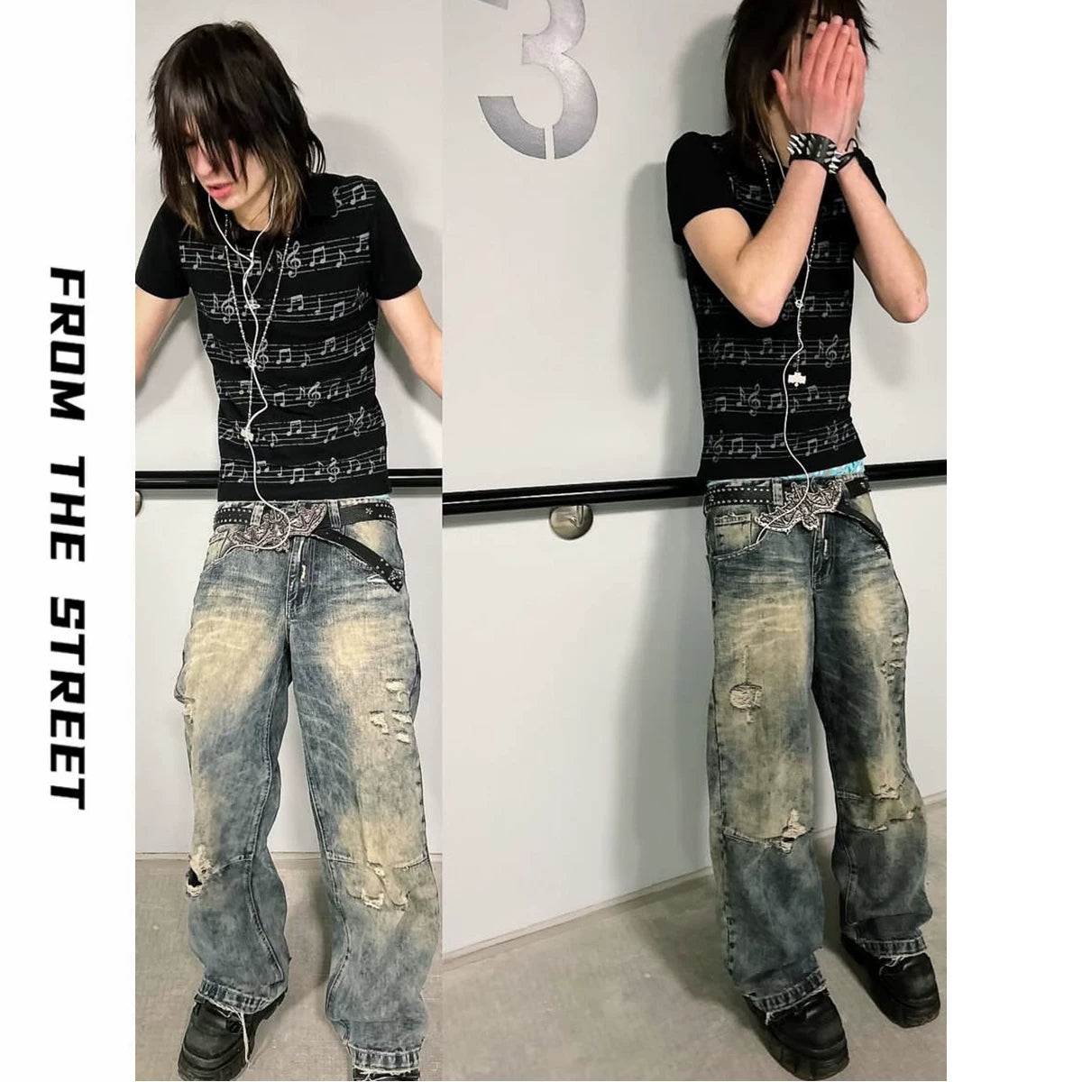 From The STREET: Street Note Score, Shoulder Slimming, Light Asian Summer Short sleeved Polo Shirt, T-shirt