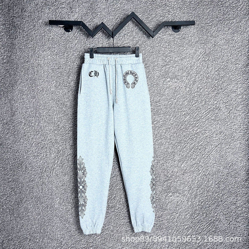 Chrome Hearts Horseshoe & Side-Pattern Lounge Pants (Light Grey)