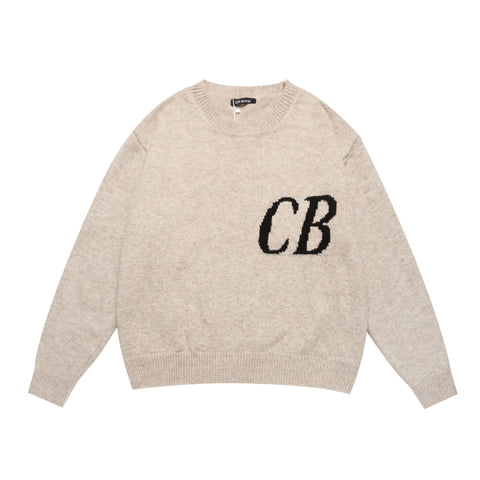 Cole Buxton Gray Side Italic CB Logo Sweatshirt