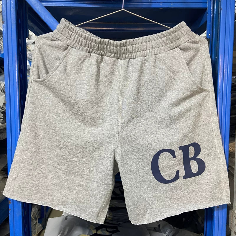 Cole Buxton Gray Side Italic CB Logo Shorts