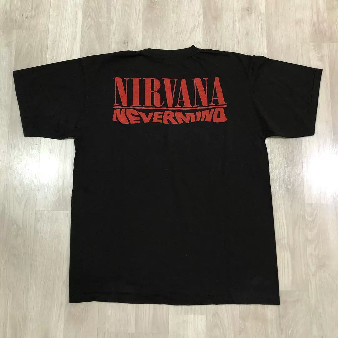 Nirvana Nevermind: Don't mind, kids like high street men and women's short sleeved T-shirts are trendy
