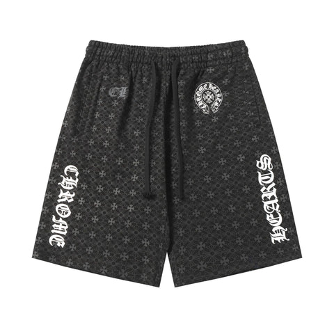Chrome Hearts Black Monogram & Script Logo Sweatshorts