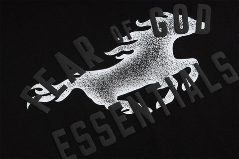 FEAR OF GOD FOG ESSENTIALS Year‑of‑the‑Horse Foam Letter Crew Neck Tee