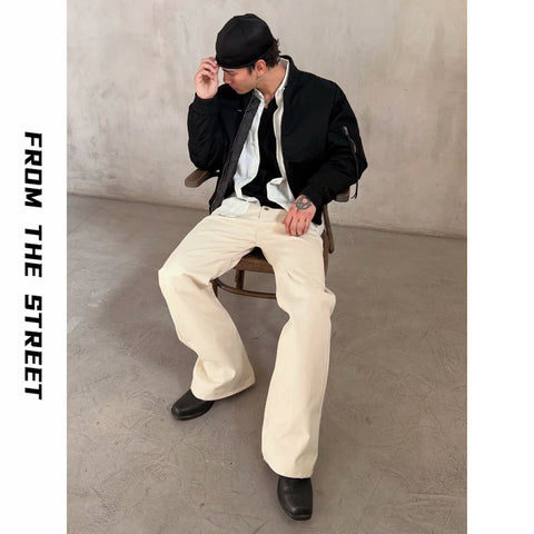 From The SRREET, a retro street washed distressed five button high ounce original denim jeans for men