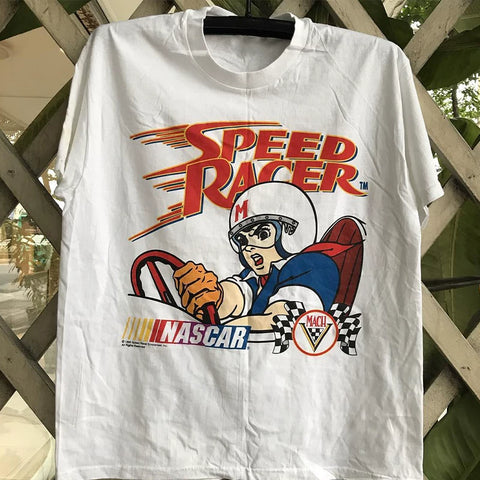 Speed Racer, American college style, niche, oversized, men's and women's versatile short sleeved T-shirt trend