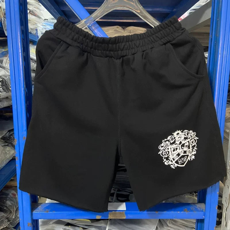 Cole Buxton Black Vintage Crest Shield Shorts