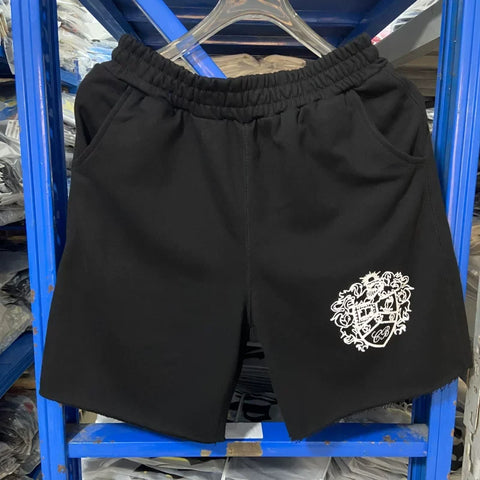 Cole Buxton Black Vintage Crest Shield Shorts