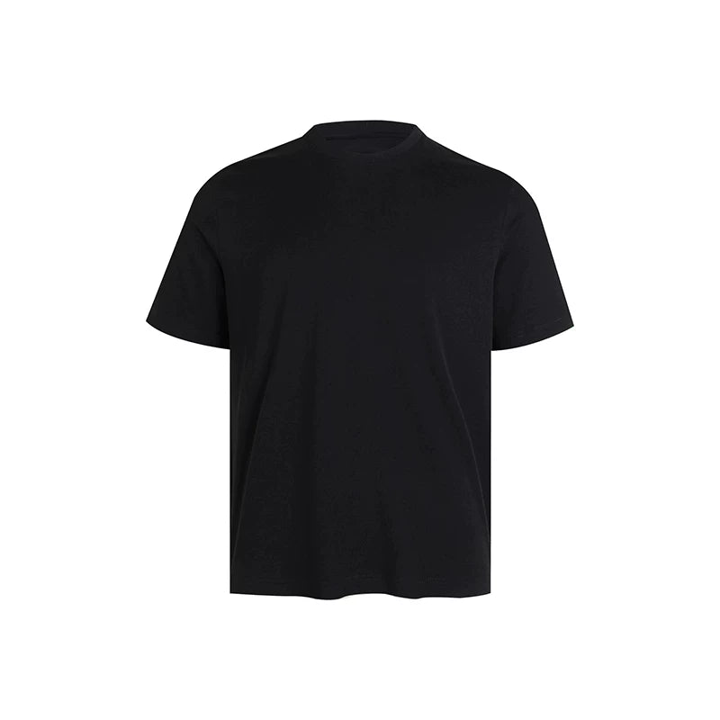 From Street American Basic Versatile Commuter Short Wide Boxy Edition Casual Retro Small Collar Short Sleeve T-shirt for Men