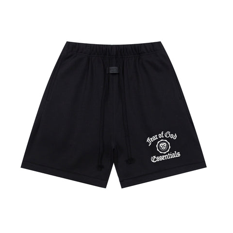 FEAR OF GOD FOG ESSENTIALS College Badge Print Loose Men’s High‑Street Shorts