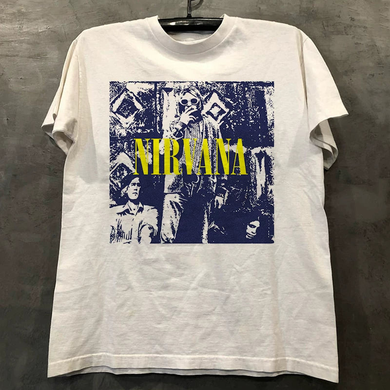 Nirvana band Koto Coburn vintage niche hip-hop retro short sleeved men's and women's high-end T-shirt