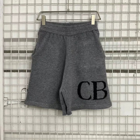 Cole Buxton Gray Side Italic CB Logo Shorts