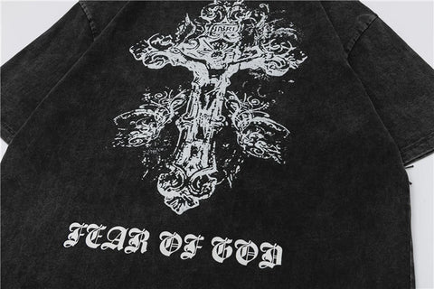 FEAR OF GOD FOG Vintage Washed Print Loose Unisex Tee