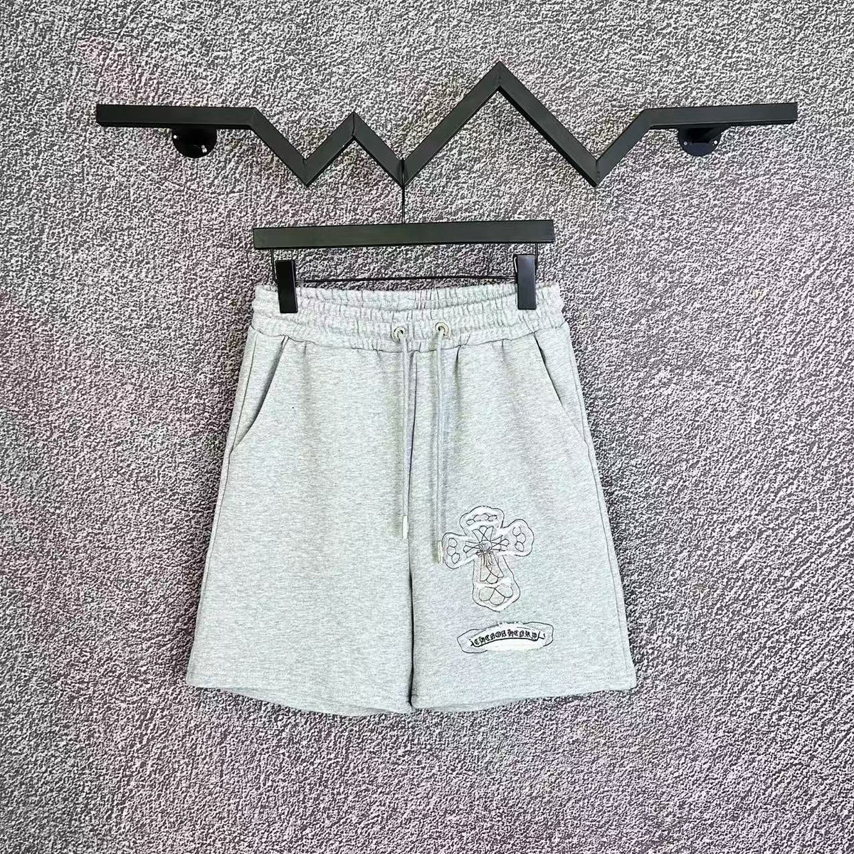 Chrome Hearts Light Gray Bear Graphic Sweatshorts