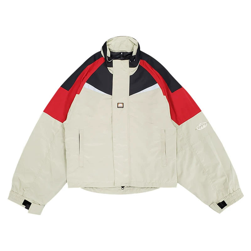 From street cleanfit short silhouette workwear, American retro patchwork jacket, men's assault jacket, trendy jacket