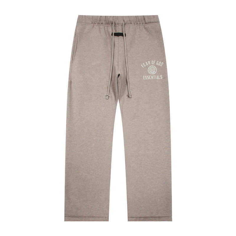 FEAR OF GOD FOG ESSENTIALS Badge Fleece‑Lined Loose Straight‑Leg Sweatpants