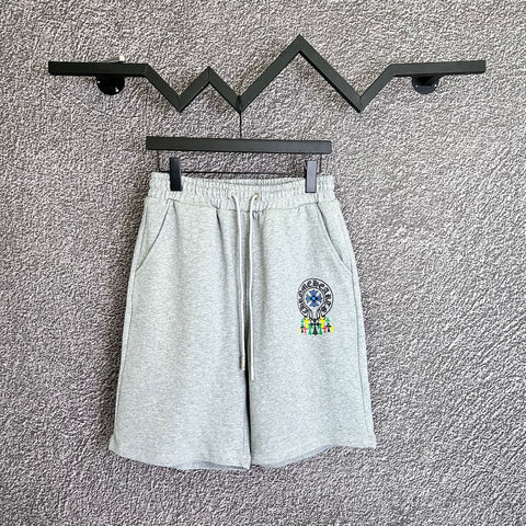 Chrome Hearts Light Gray Multi-Color Logo Sweatshorts