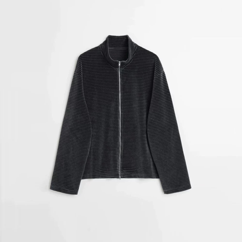From The STREET Street Corduroy Zipper Cardigan Winter Mid Layer Cortis Martin Same Style