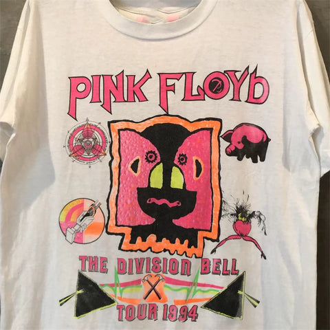 Pink Floyd Pink Floyd Amikage Rock Short Sleeve Vintage Trendy Brand Men's and Women's T-shirts