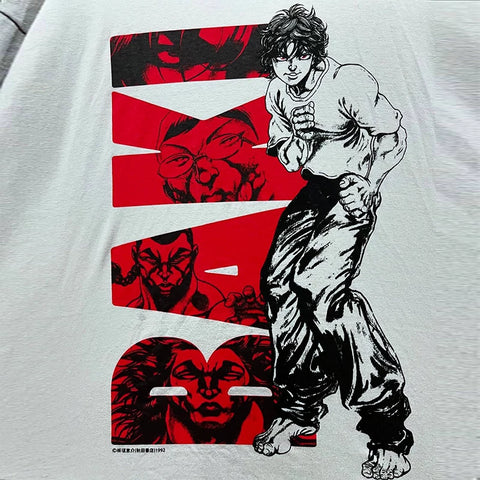 Itagaki Keisuke serialized manga Blade Teeth peripheral short sleeved T-shirt vintage vintage style small neckline pure cotton half sleeved trendy