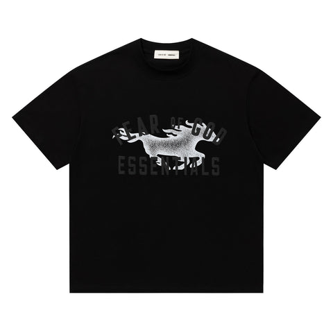 FEAR OF GOD FOG ESSENTIALS Year‑of‑the‑Horse Foam Letter Crew Neck Tee