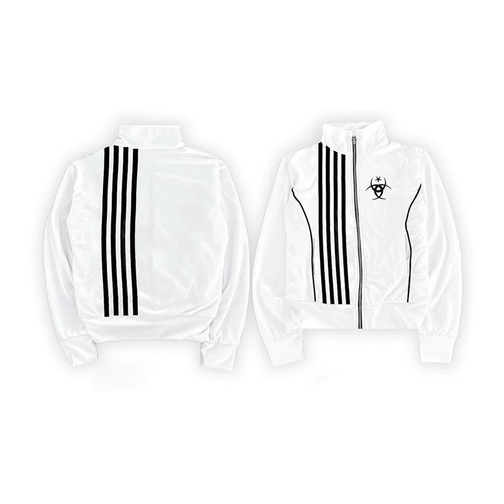 From THE STREET: Street Light Asian Embroidered Four Bar Stand up Collar Jacket, Short Wide Coat, Men's and Women's Trendy