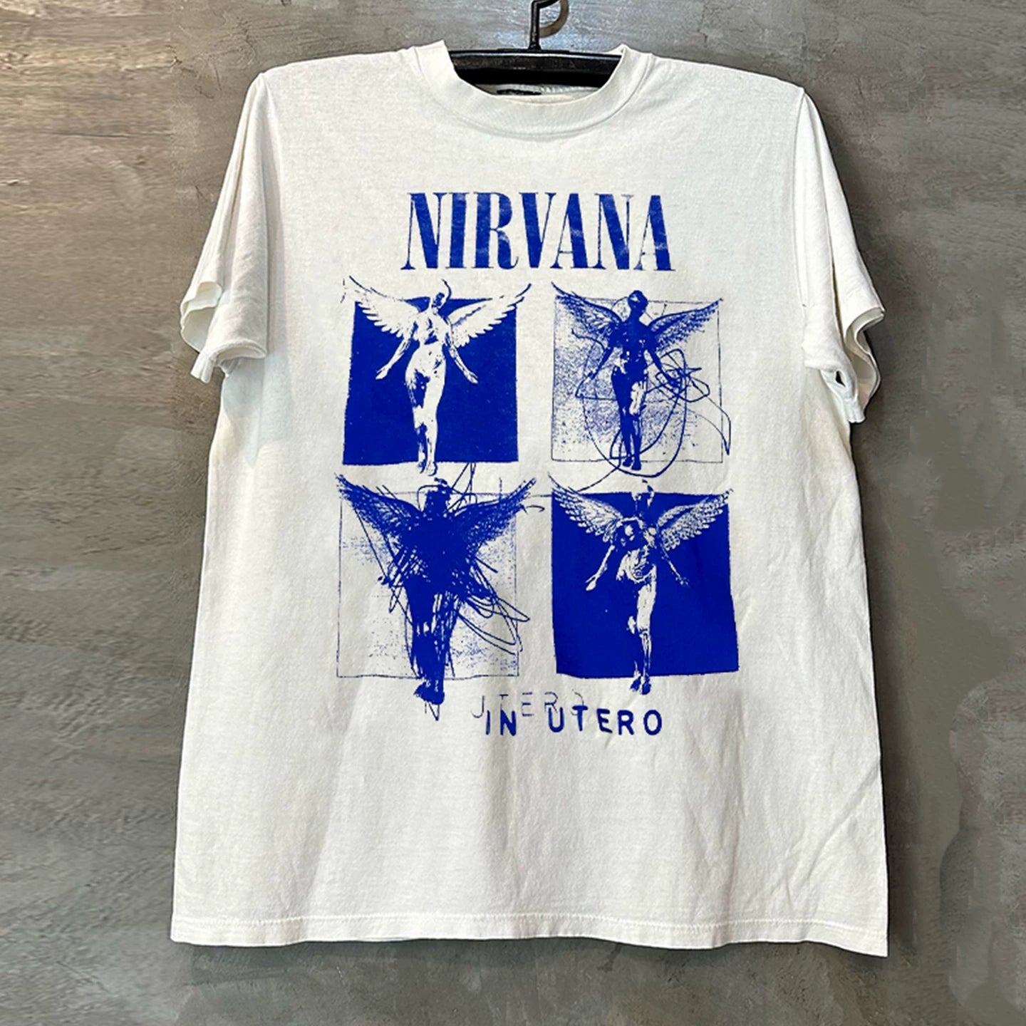 Nirvana Angel Band album cover short sleeved T-shirt post punk American heavyweight round neck trendy tee