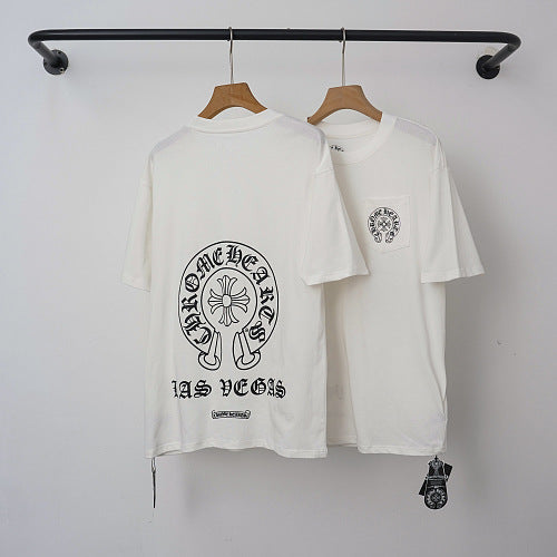 Chrome Hearts "LAS VEGAS" Horseshoe Short Sleeve T-Shirt (White)
