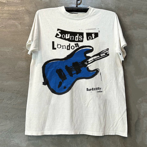 Sounds of London Guitar Direct Spray Short sleeved T-shirt CEC American Heavy duty Men's and Women's Cotton Tee