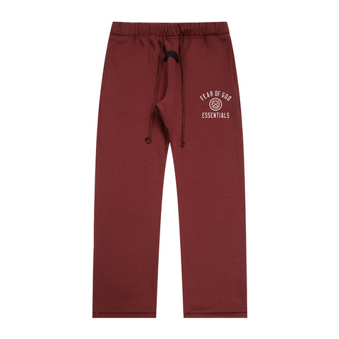 FEAR OF GOD FOG ESSENTIALS Badge Fleece‑Lined Loose Straight‑Leg Sweatpants