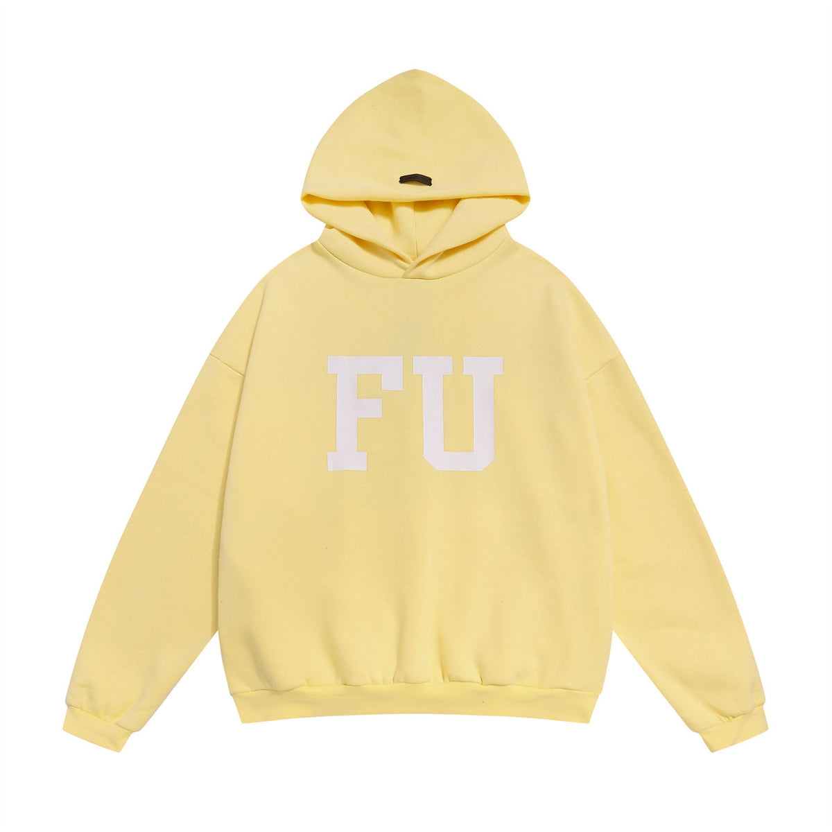 FEAR OF GOD FOG Main Line FU Logo Washed Fleece‑Lined Unisex Hoodie