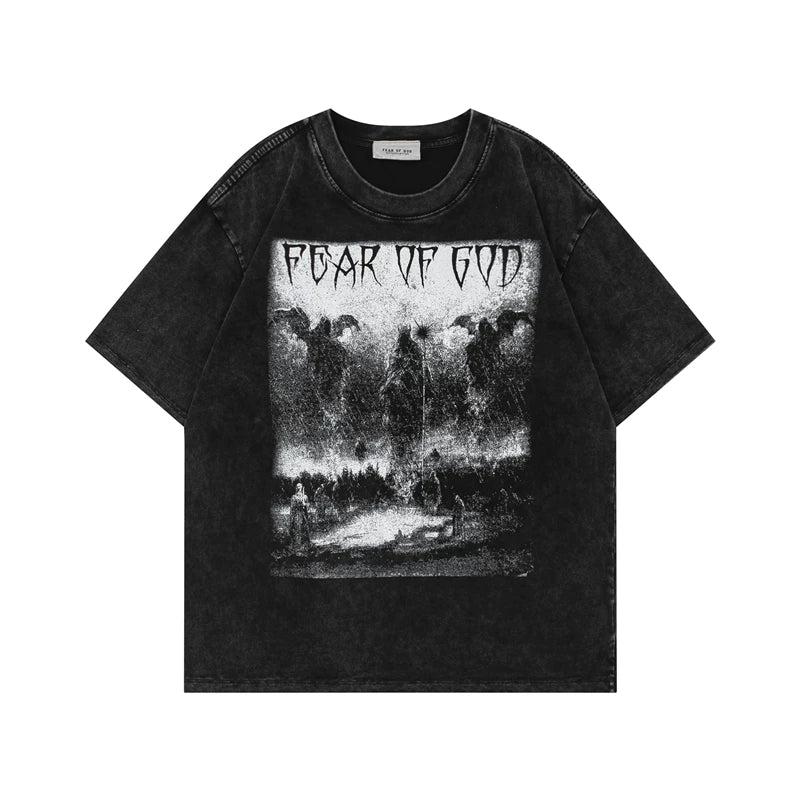 FEAR OF GOD FOG Vintage Washed Print Loose Unisex Tee