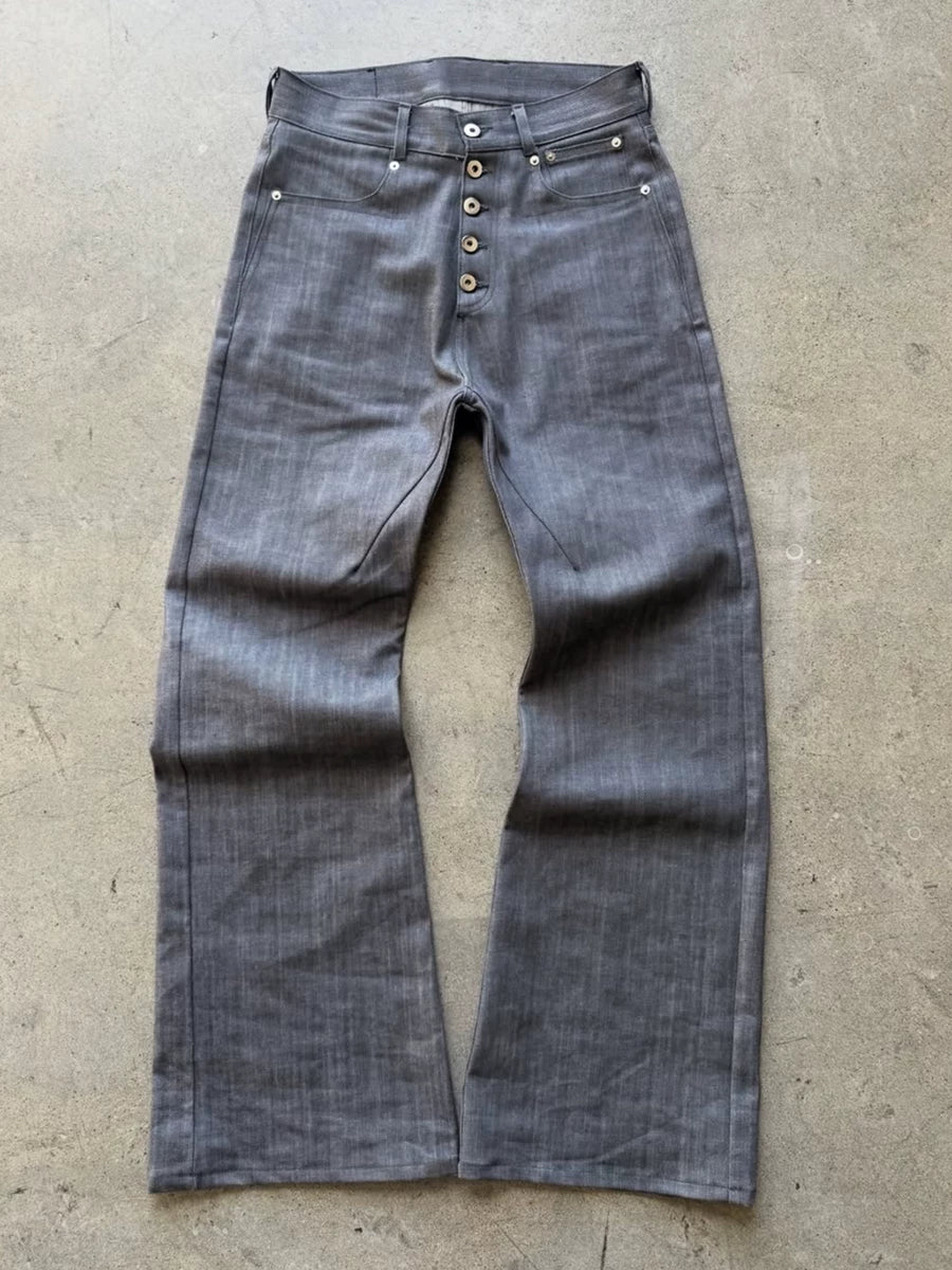 From The SRREET, a retro street washed distressed five button high ounce original denim jeans for men