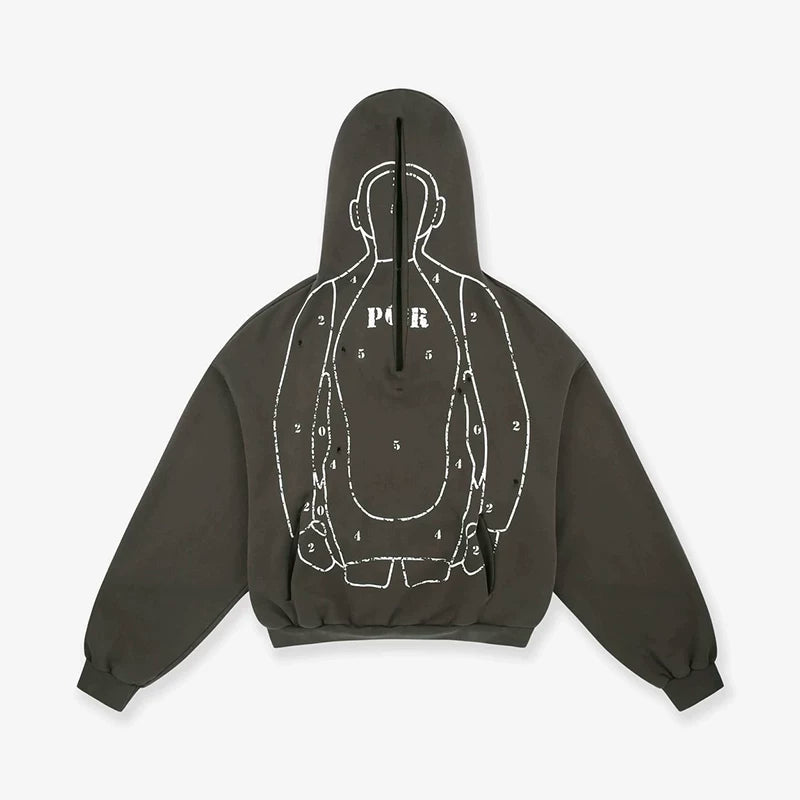 From the street, American style Vibe covers, bullet holes, bullseyes, human body prints, ripped holes, hoodies, ninja hoodies, men's and women's fashion trends