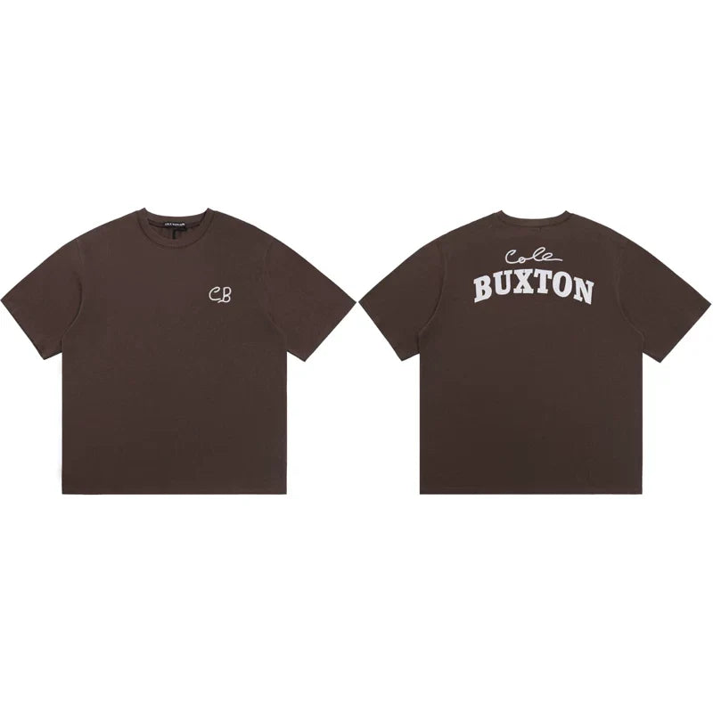 Cole Buxton Brown Minimalist CB Chest & Back Buxton T-Shirt