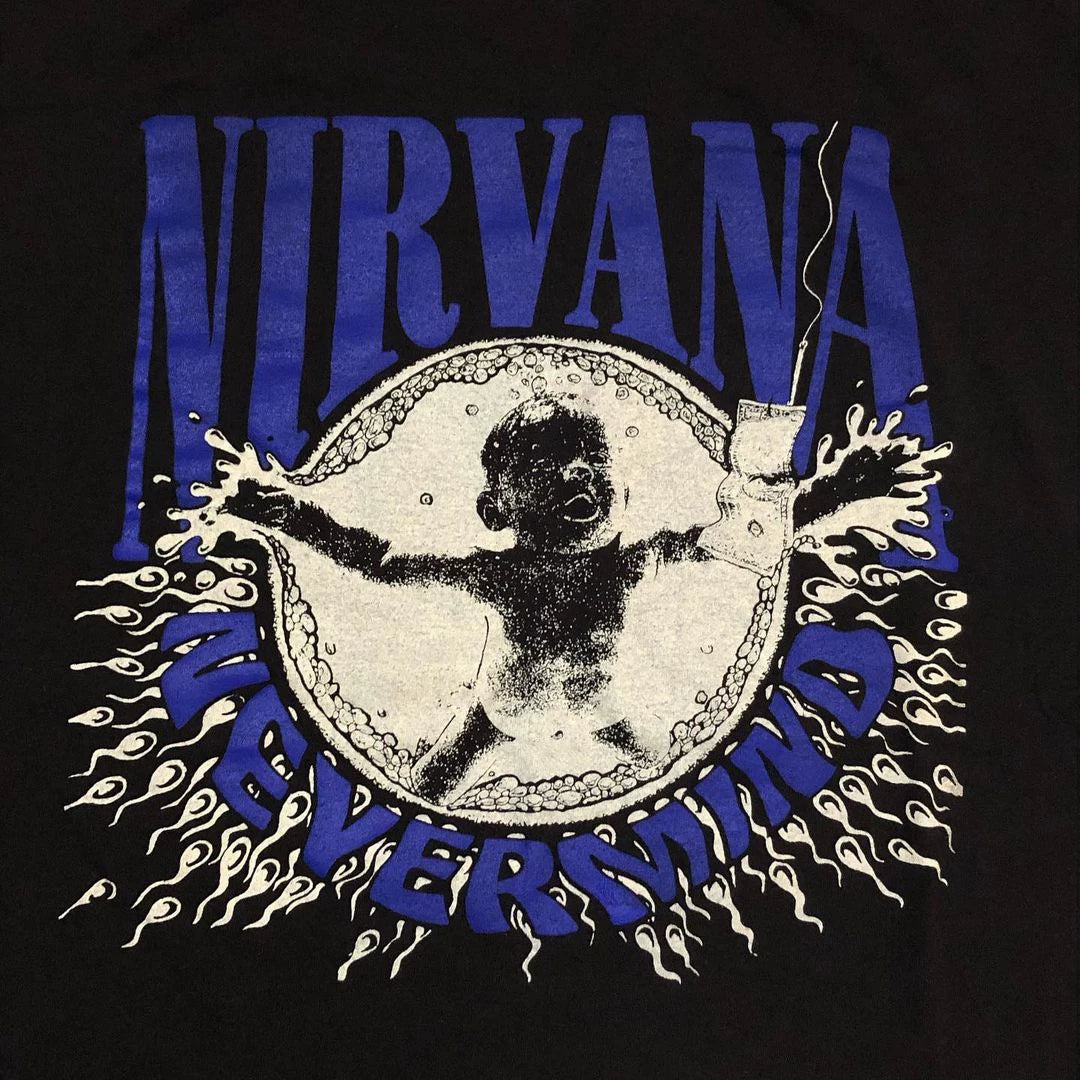Nirvana Nevermind: Don't mind, kids like high street men and women's short sleeved T-shirts are trendy