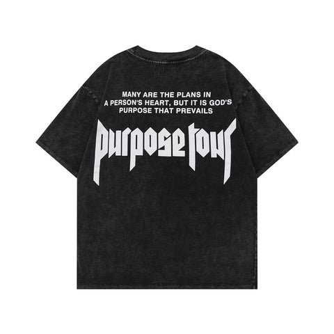 FEAR OF GOD ESSENTIALS Justin Bieber Purpose Tour Vintage Wash Graphic T‑Shirt