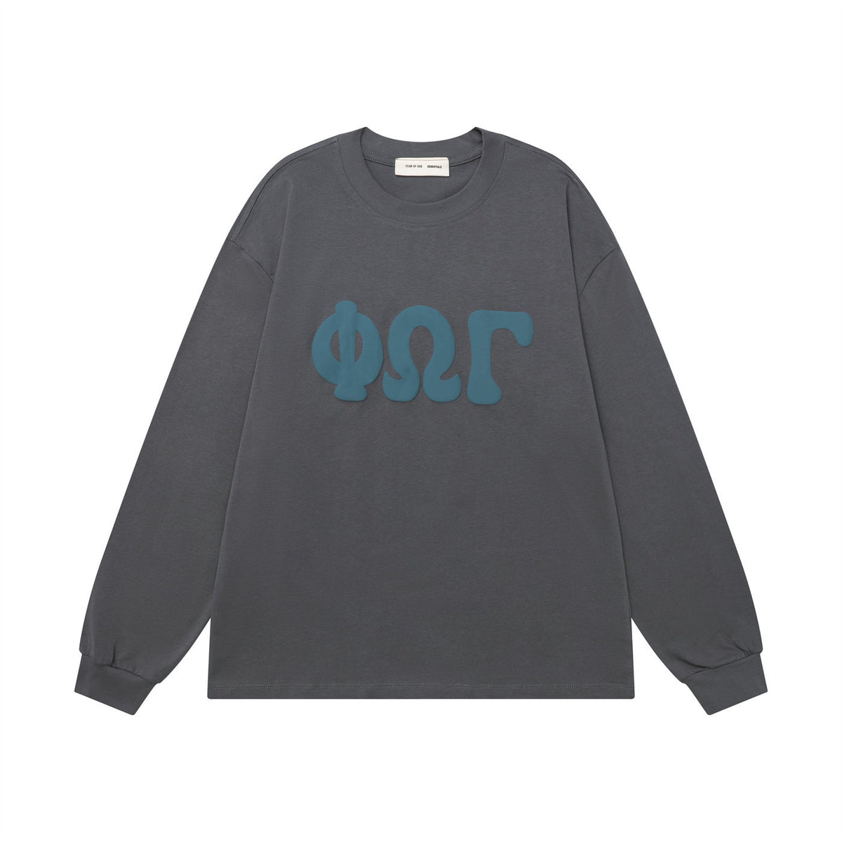 Fear of God FOG ESSENTIALS Foam Letter Print Loose Long Sleeve Tee