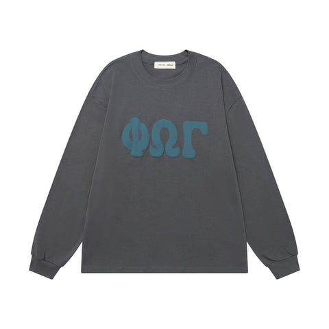 Fear of God FOG ESSENTIALS Foam Letter Print Loose Long Sleeve Tee