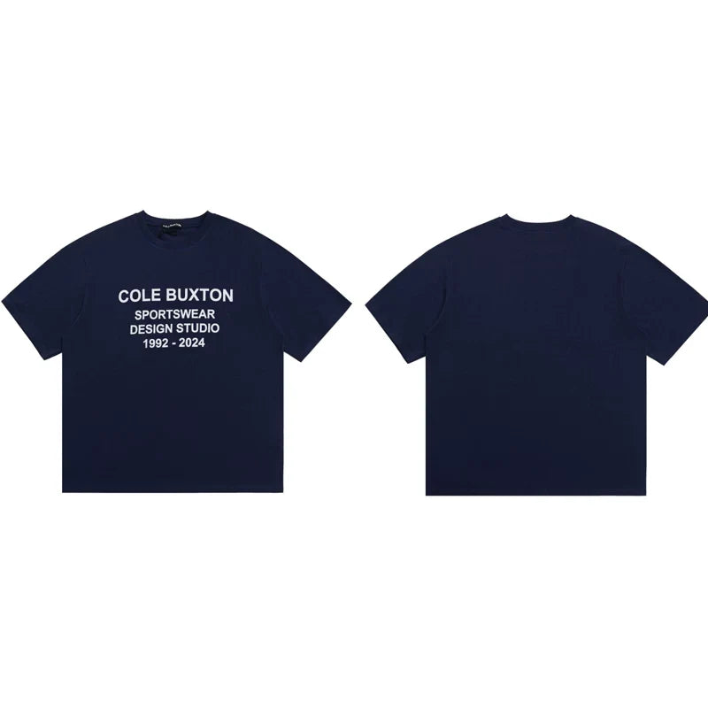 Cole Buxton Navy Sportswear Design Studio T-Shirt